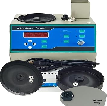 Automatic Seed Counter Machine Microcomputer Counting Instrument with Adjustable Speed for Various Shapes Seeds Large Medium and Small Seeds LED Display...