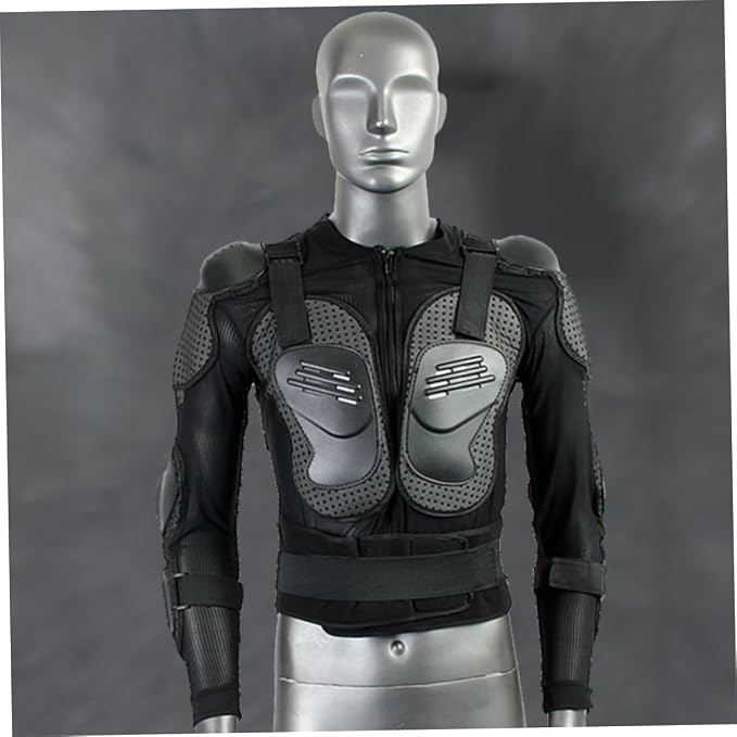 Chaqueta para motociclista con protección completa XL negro miniatura 8