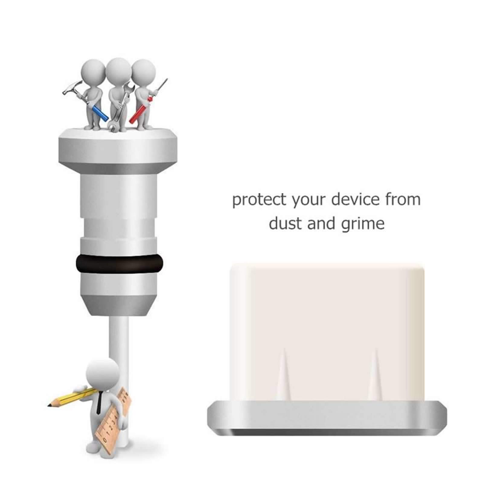 ZEDACA® 2 Pack Prise De Poussière De Téléphone Portable Plug En Alliage D'aluminium De