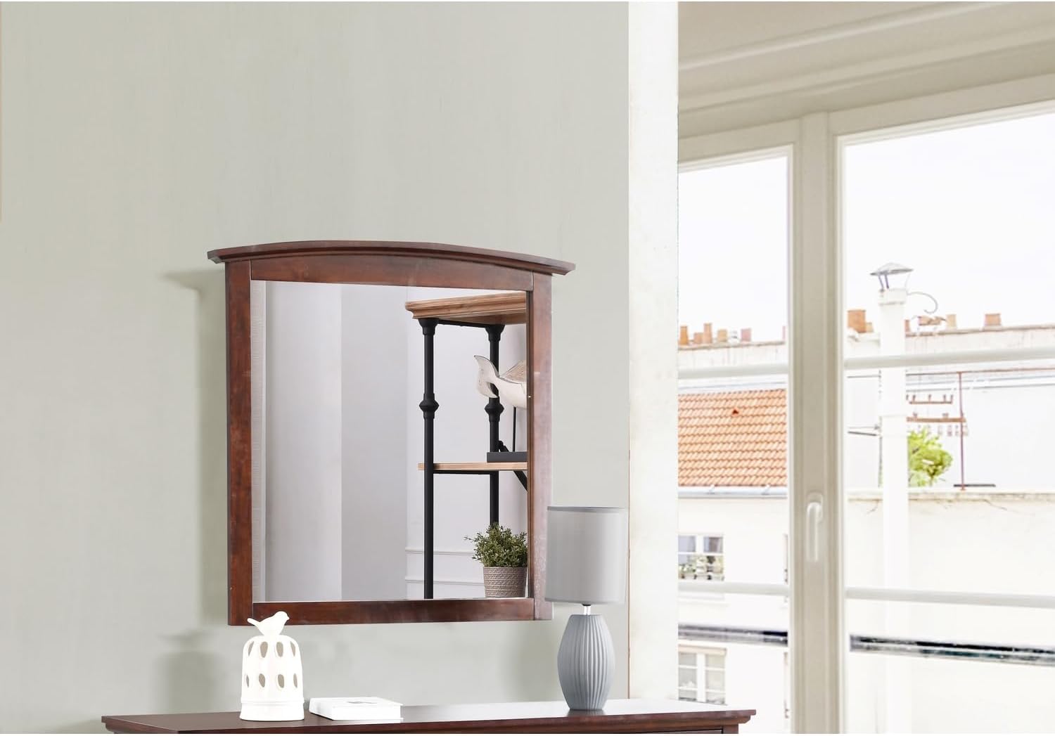 HomeStock 37 Inch Vanity Mirror for Bedroom - Wall Mounted Rectangle Mirror, Low Distortion Glass