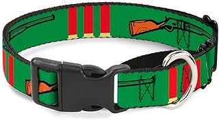 Buckle-Down Shotgun & Shells Green Martingale Dog Collar, 1