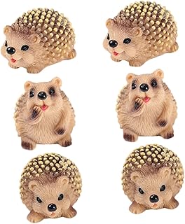 OFFSCH 6 peças micro paisagem ouriço decoração de mesa miniaturas decoração musgo decoração miniatura animal ornamento micro ouriço figura ouriço brinquedo decorações animais para decoração de festa em casa boneca