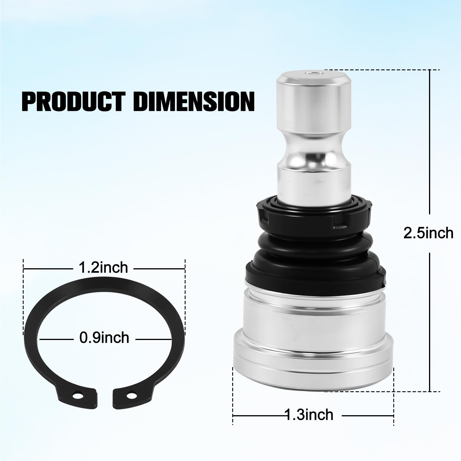 その他 RT-50807 7061220 Upper and Lower Front Ball Joint Compatible with Polaris