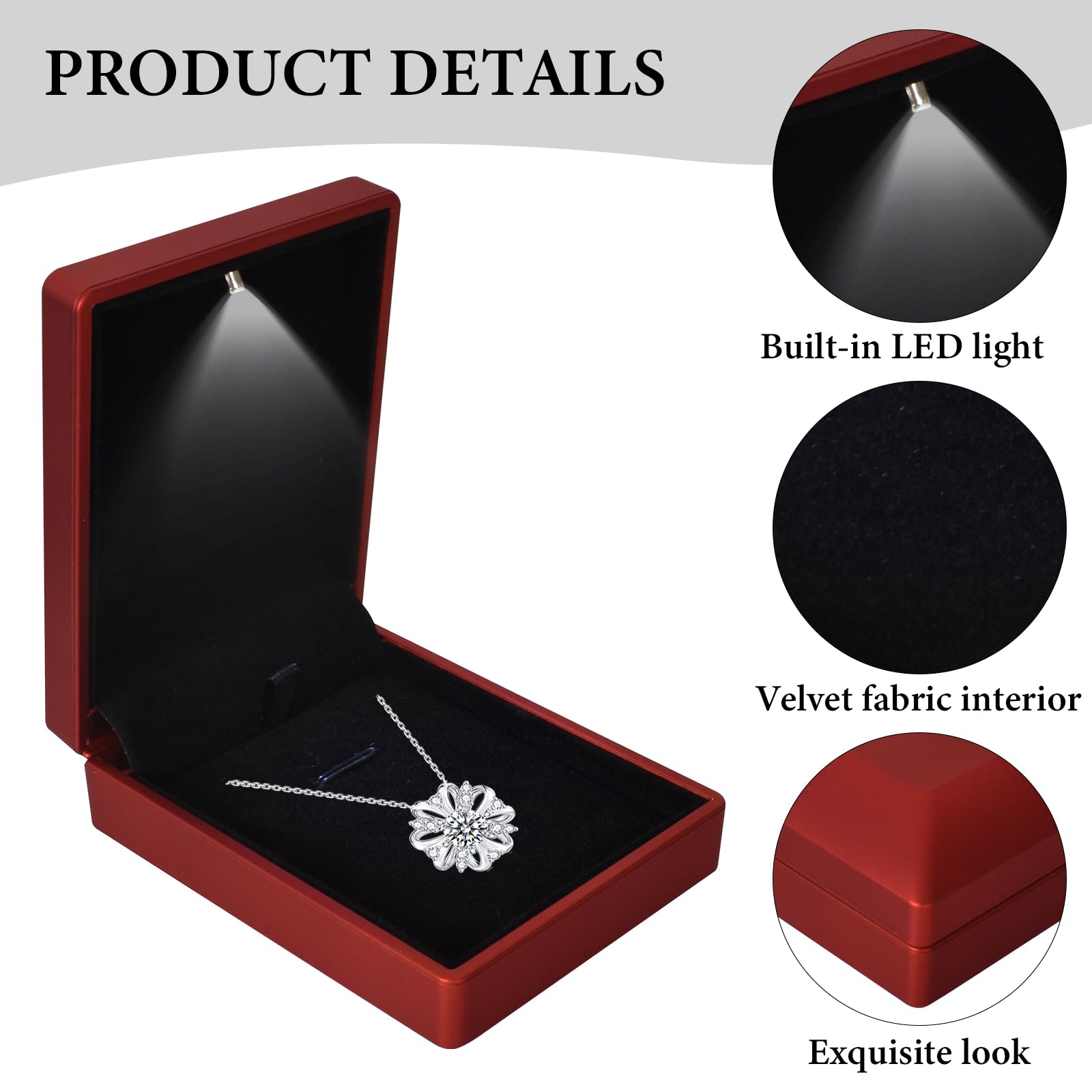 NuAngela Ring Earring Gift Box PU Leer, Sieraden Display