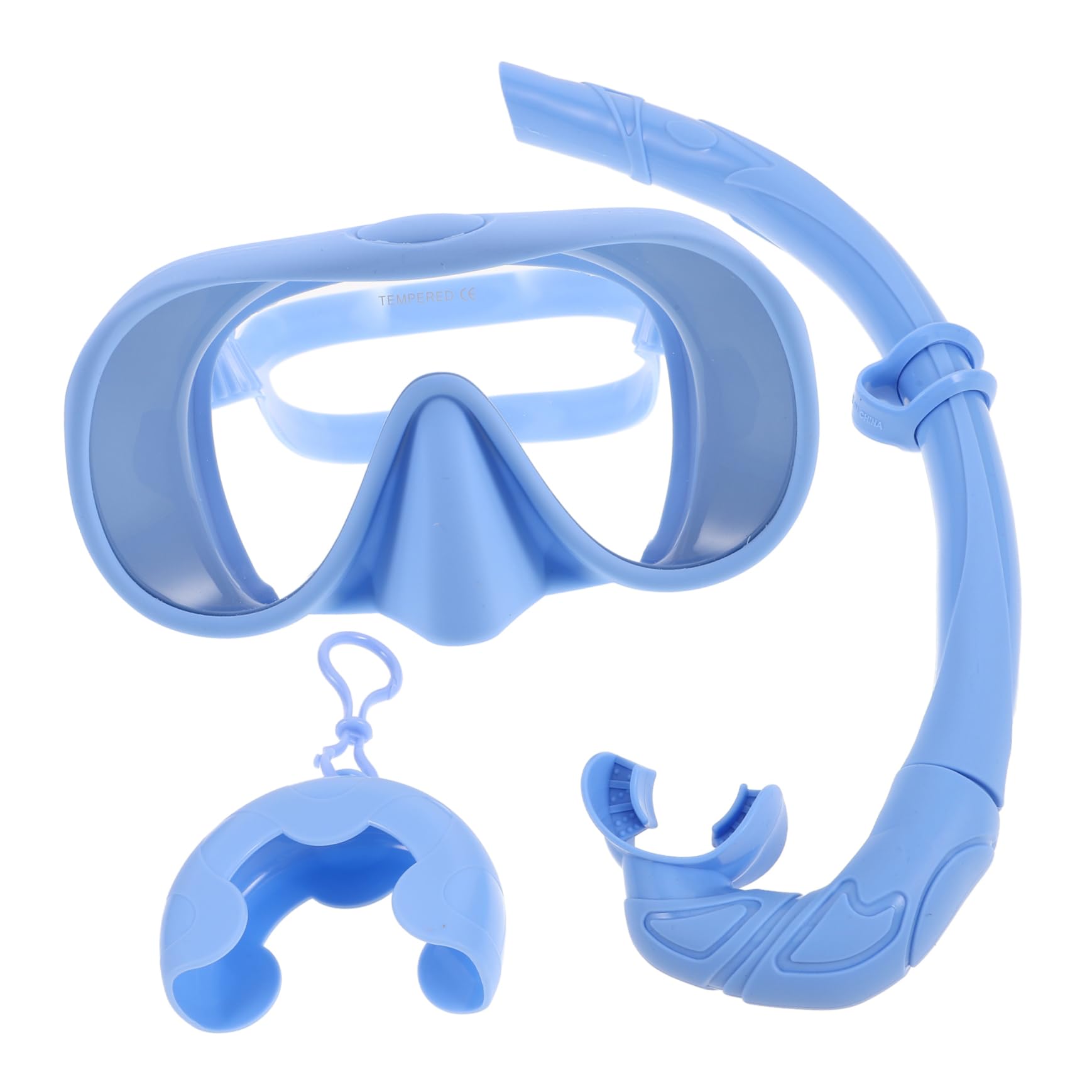 Máscara de Snorkel 1 Juego de Silicona y Vidrio Templado para Adultos