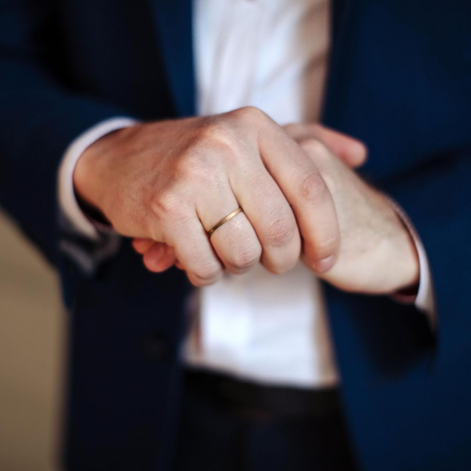 King Will Basic Gold/Rose Gold/Brown Plated Tungsten Wedding Band for Men/Women, 2mm/4mm/6mm/8mm/10mm/12mm Width Band Rings, Pipe Cut Matte Brushed Finish Cigar Band Ring Comfort Fit