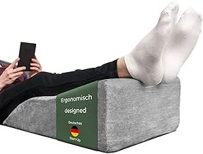 Ergonomisches Venenkissen zum Beine hochlagern - Beinauflage zum Beine hochlegen - Beinhochlagerungskissen - Keilkissen Stützkissen für Beine & Knie ideal als Lymphkissen und Venenkeil für beide Beine