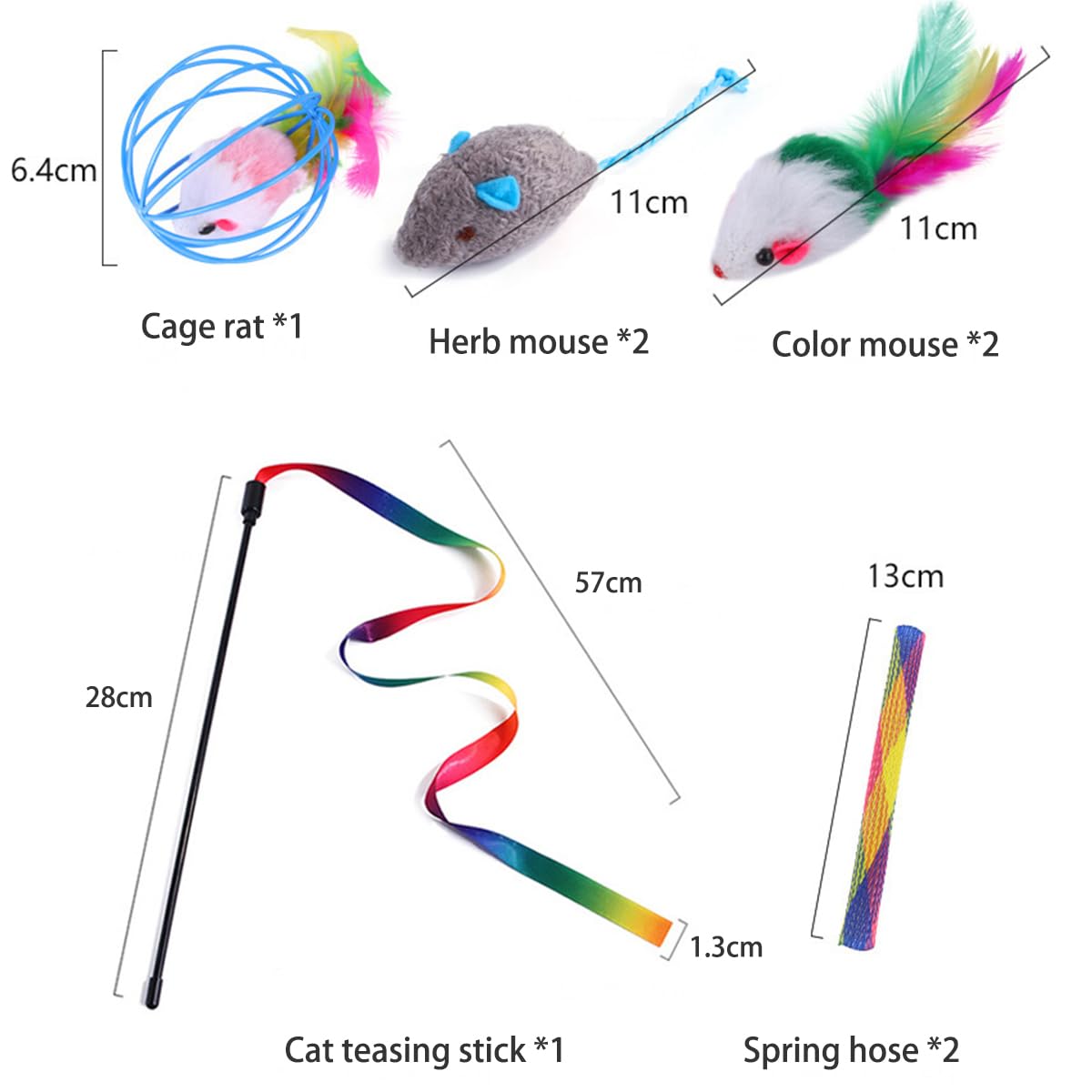 ZYYRSS Cat Toys, 21 Pcs Kitten Toys Interactive Cat Toys, Collapsible Tunnel - Image 3