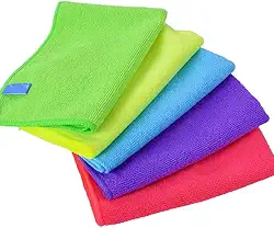 Kit 5 Pano de Microfibra Multiuso Mágico Para Limpeza Pia, Vidros e Automovel Anti-risco 30x30cm