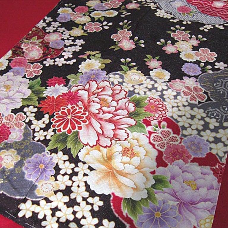 レディース 未仕立 豪華 金駒刺繍刺繍入り友禅振袖（八掛付）