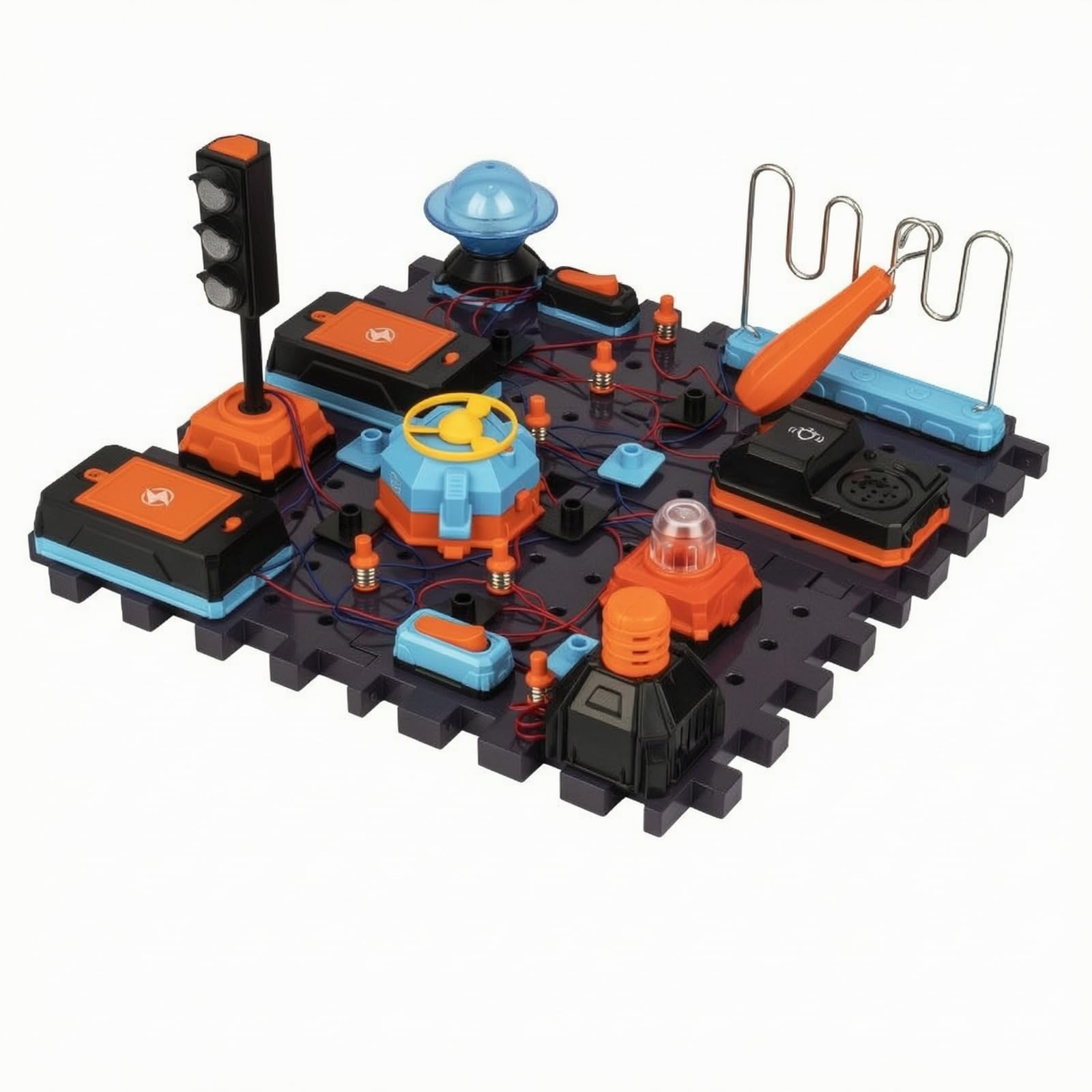 Kit Elettronico Sperimentale Creativo, Mattoncini Elettronici per Circuiti Scientifici, Modello 2633, Set da 30 Pezzi