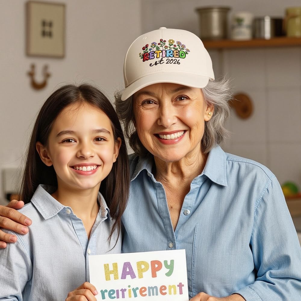 Retirement Gift for Woman 2026 Retirement Hats for Women Mom Wife Grandma Aunt Adjustable Embroidered Baseball Cap - Image 4