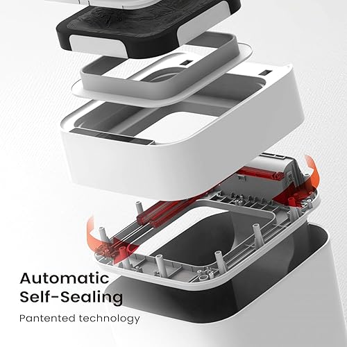 Bote de basura automático que se cambia automáticamente, cubo de basura autosellante, con sensor de movimiento sin contacto, para cocina, baño,