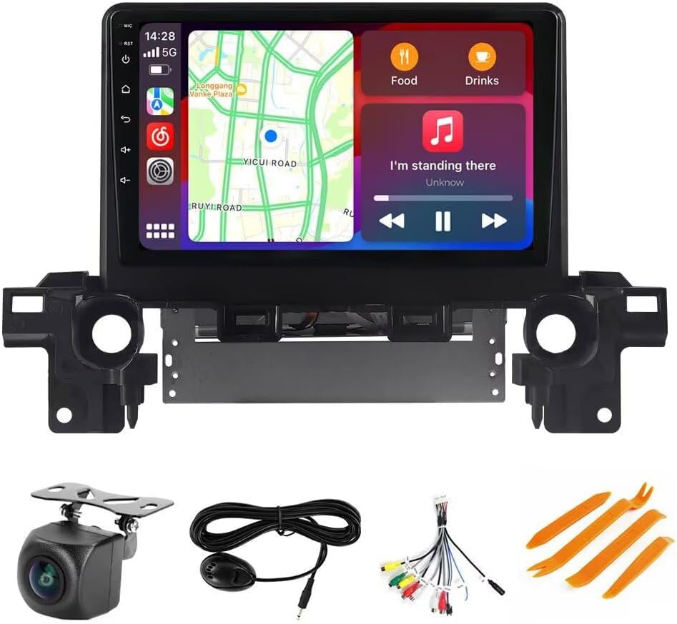 5GWiFi Upgrade Stereo Radio for Mazda CX-5 CX5 2017 2018 2019 2020 - Biorunn 8-Core Wireless Carplay Android Auto GPS Navi - 2GB+32GB 9 Inch Blue-Tooth RDS FM AM DSP