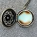 Steampunk Fairy Magical Fairy Glow in the Dark Necklace-Aqua large locket