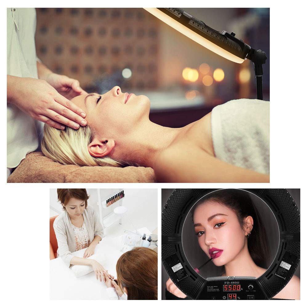 18 Zoll Digitalanzeige dimmbar 3200K-5500K LED Ringlicht Kit,Beleuchtung für Kamera Smartphone Portrait Selfie YouTube Foto Video Studio Fotografie (Ohne Stativ und Tasche)