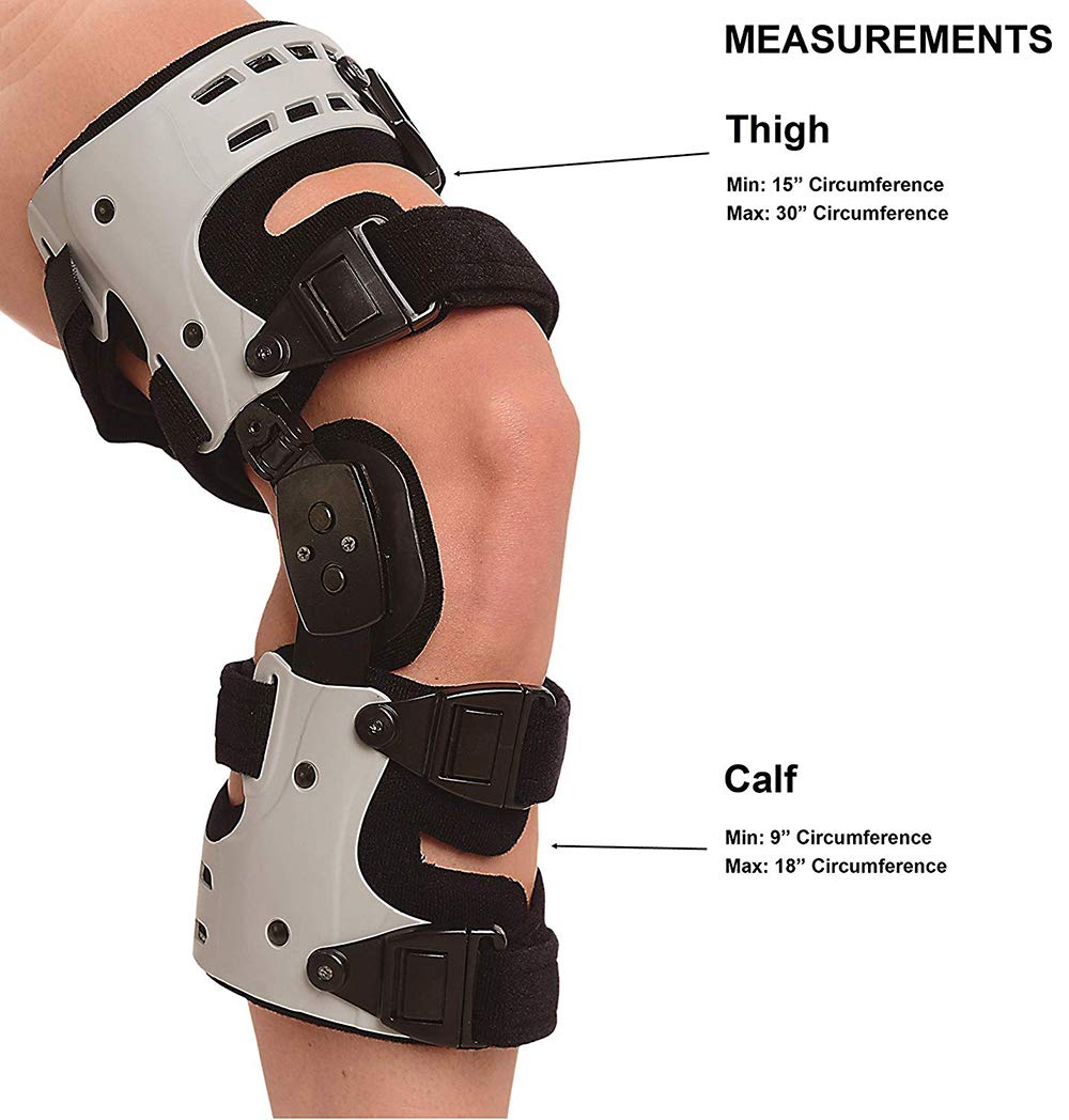Rodillera Ortopédica con Bisagra, Férula para La Articulación De La Rodilla, Soporte Ajustable para Piernas, Estabilizador De Fracturas para Hombres Y Mujeres, Lesiones,Left