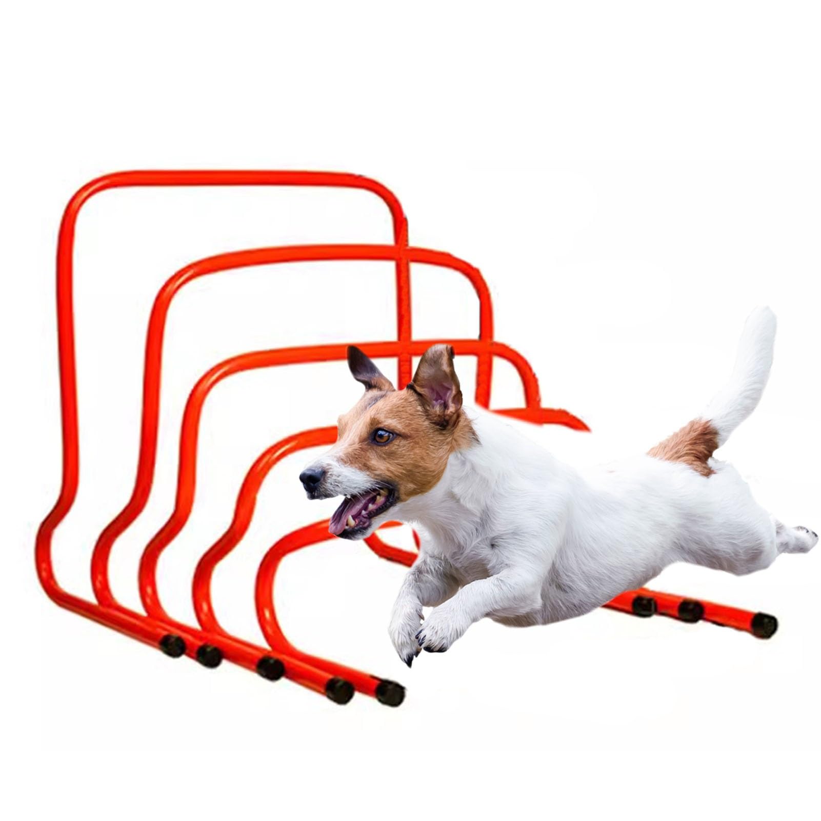 5 Pack Dog Training Hurdles, 6in/ 9in/ 12in/ 20in Different Height Sports Hurdle for Track & Field, Football, Mini Agility Athletic Trainer Set(15cm(6