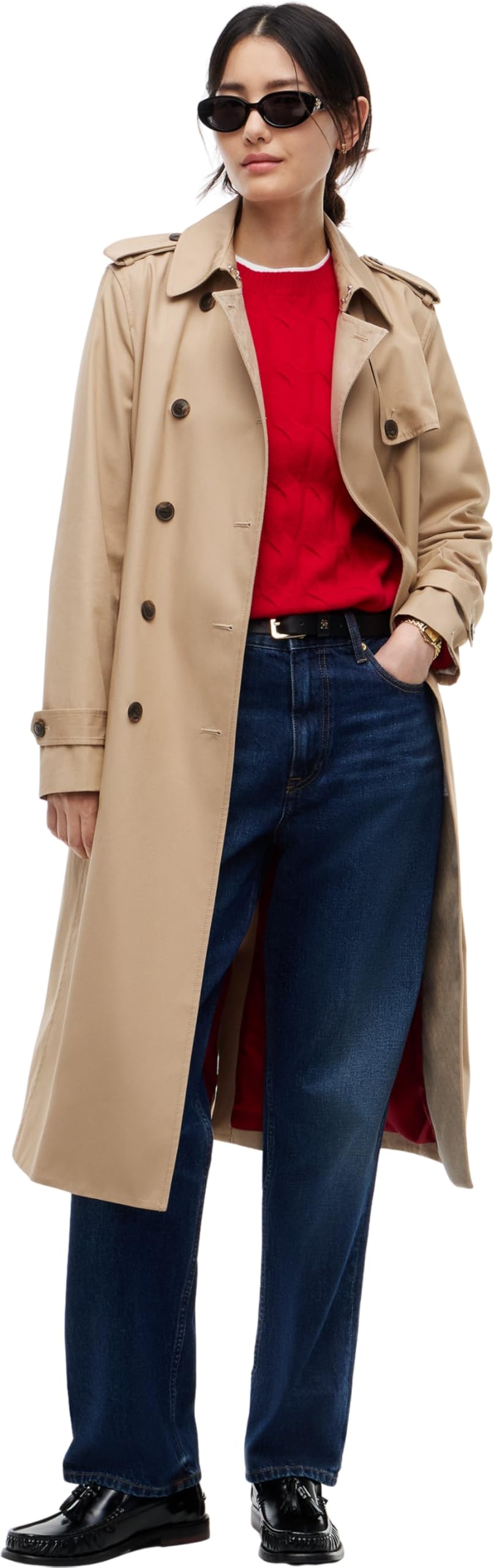 Tommy Hilfiger Women's Cotton Monogram Trench Ww0ww51569 Trench Coat (pack of 1)