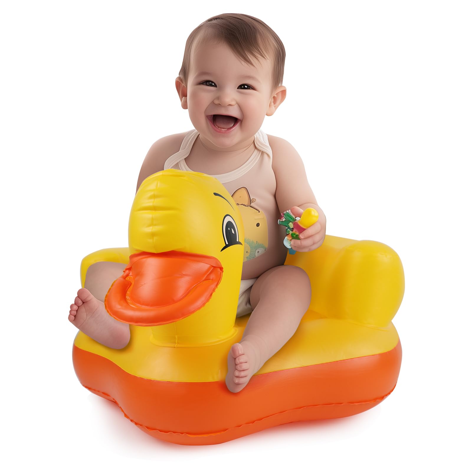 Viongna Inflatable Baby Seat with Built-in Air Pump Sit Me up Floor Seat for Baby Over 3 Months Old Baby Chair for Learning to Sit Infant Seat Baby Essentials