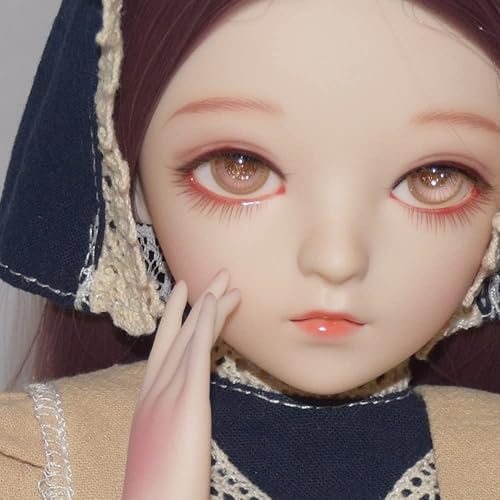 Miniatura 2 de SISON BENNE BJD - Muñeca original 13 SD de 24 pulgadas, 18 bolas articuladas, juguetes de bricolaje con juego completo de ropa, zapatos, peluca,