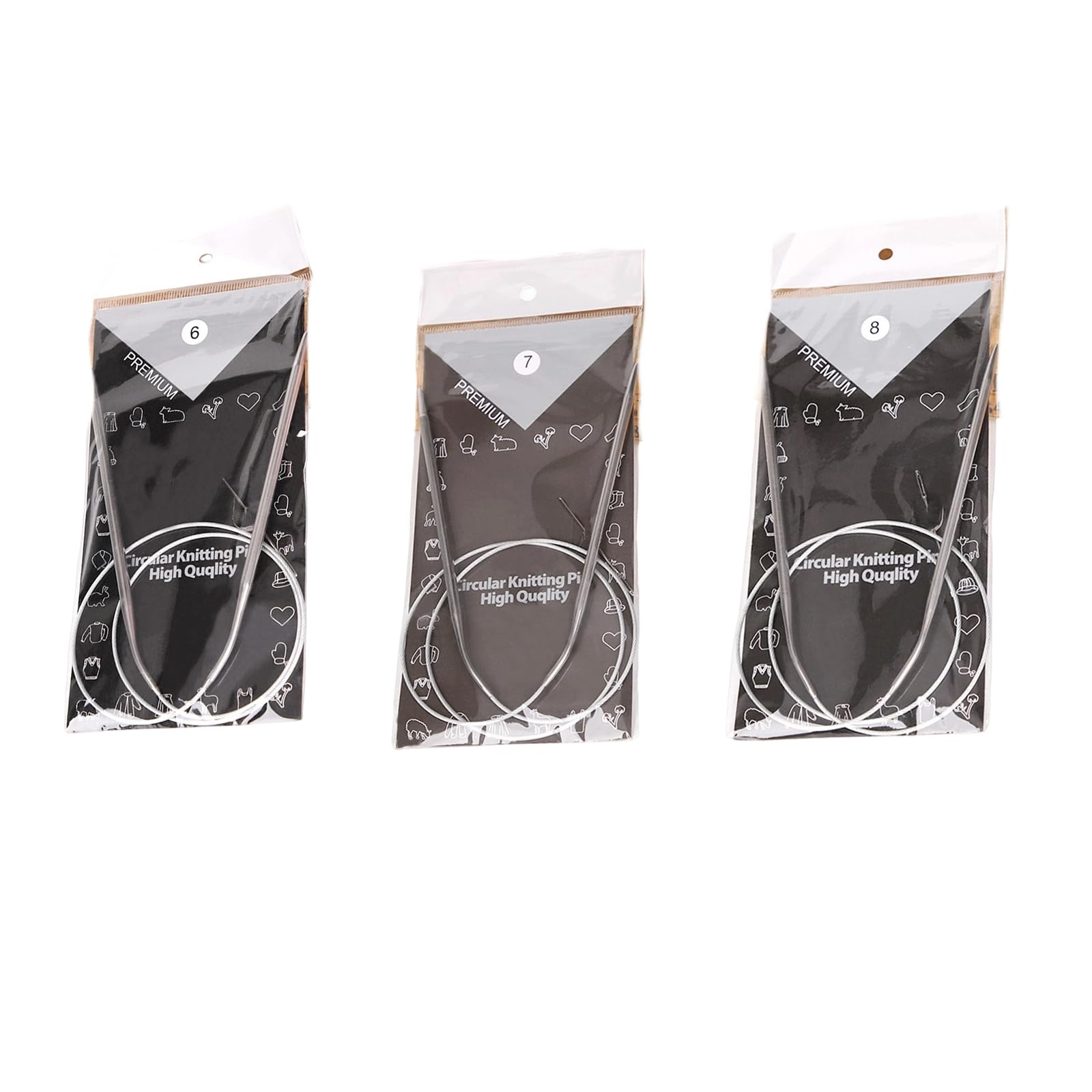 Stainless Steel Circular Knitting Needle Set with Stitching Markers for Smooth Crafting in Multiple Size Circular Knitting Probes