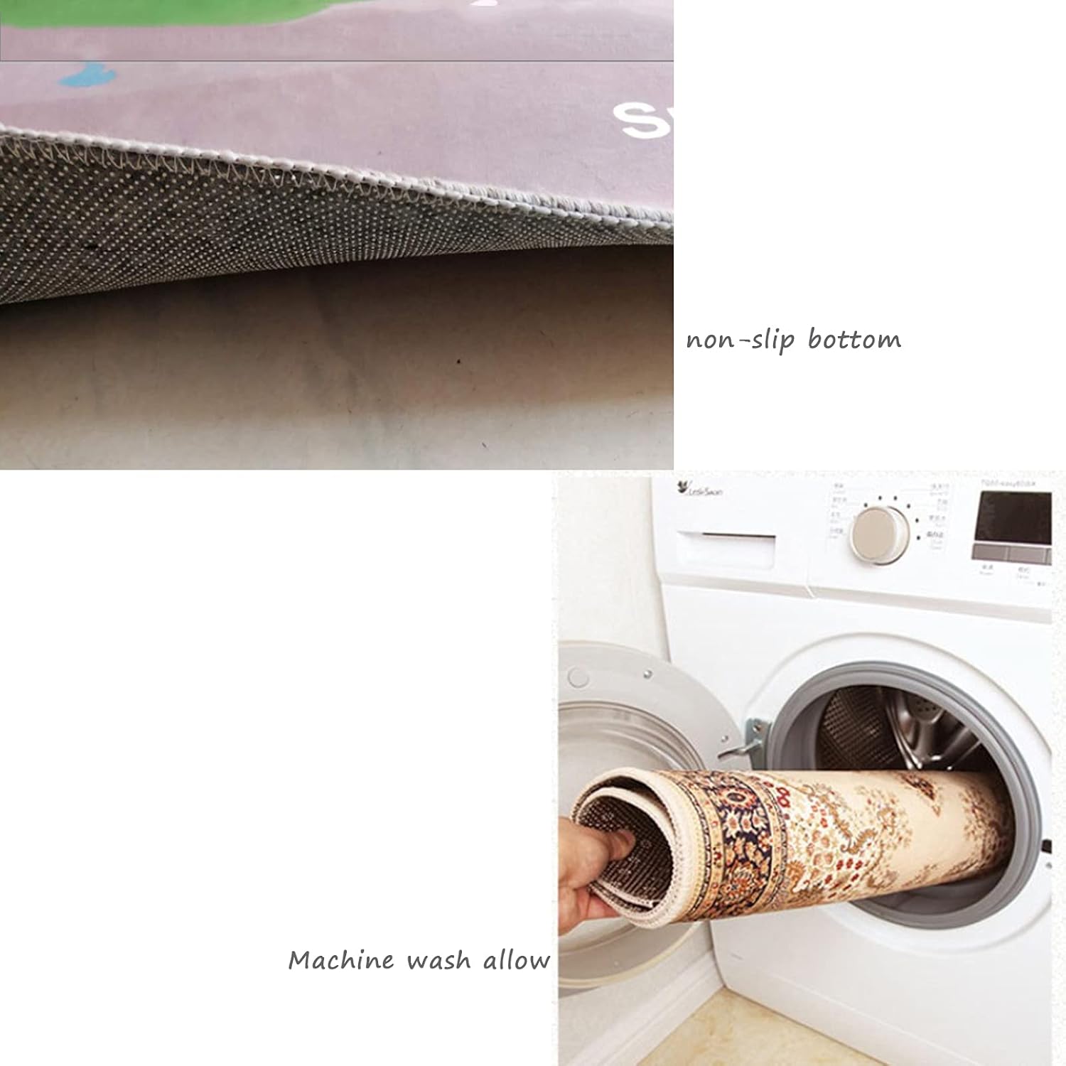 Home Office Chair Mat, Computer Gaming Rolling Chair Mat, Anti-Slip Low Pile Floor Mats for Hardwood Floor, 47" Round Pattern Floor Protector Mat