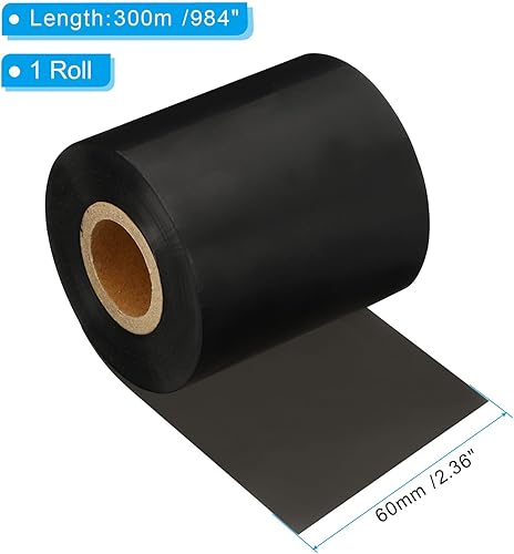 Miniatura 2 de PATIKIL Cinta de transferencia térmica de cera de 2.36 pulgadas x 984 pies (2.362 in x 984.3 ft), 1 rollo de cinta de impresora de código de barras