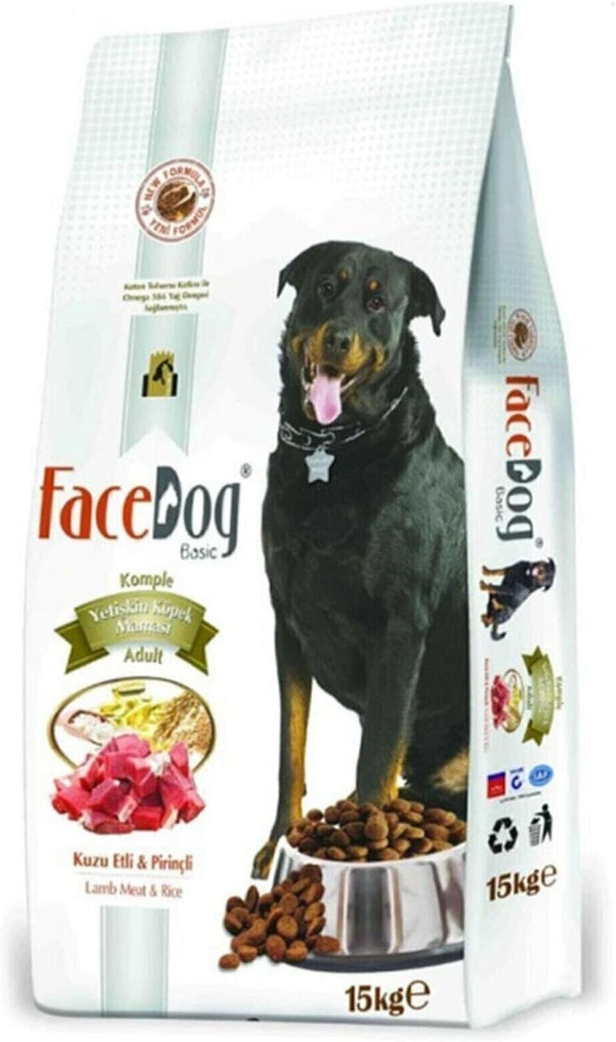 Face Dog Basic Kuzu Etli ve Pirinçli Köpek Maması 15 Kilogram