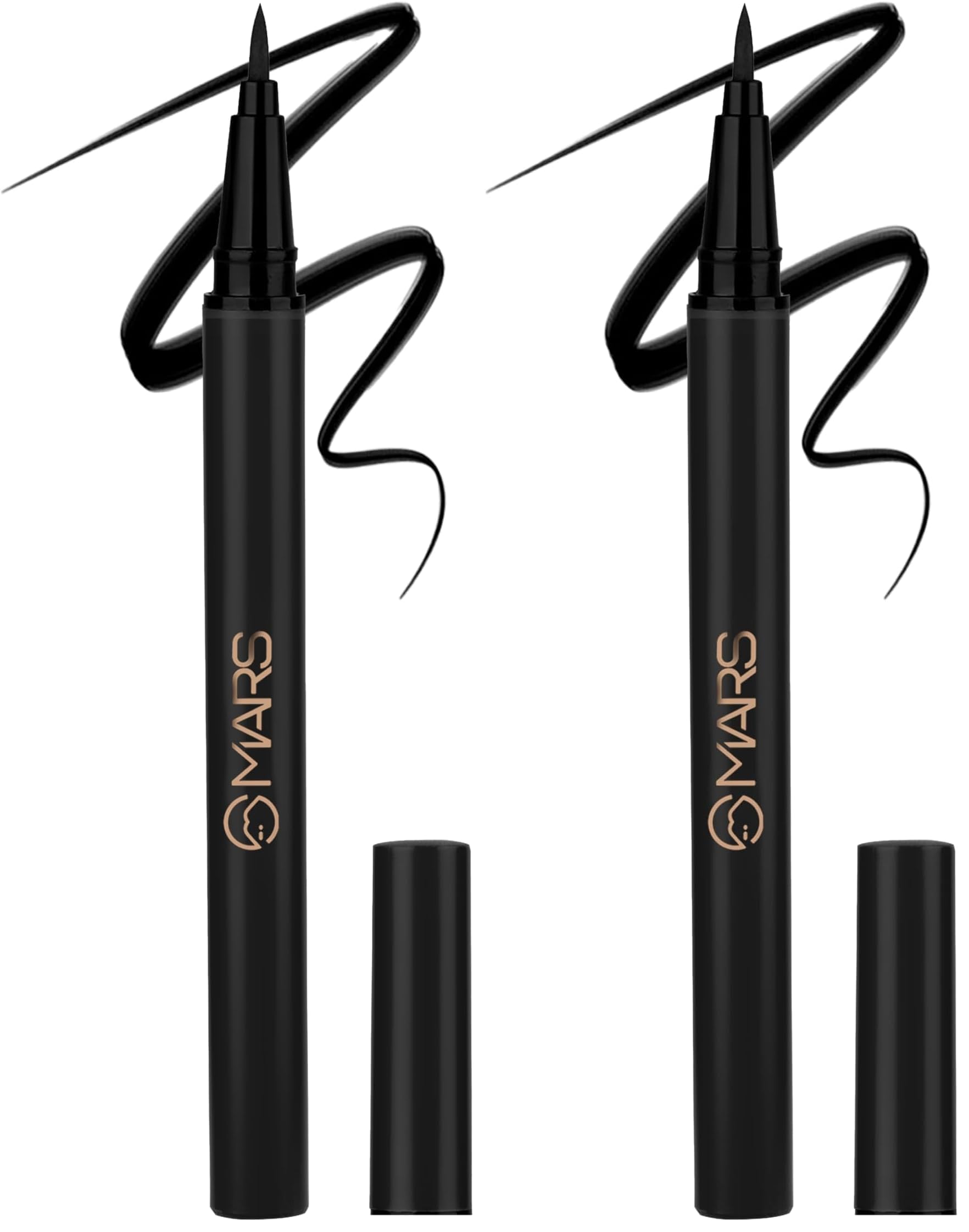 MARS City Stroke Charming Eyes Liquid Eyeliner | Long-lasting | Smudge Proof Eye Liner | Felt Tip for Precise Application | Quick Drying Formula (1ml) (04-Black) (Pack of 2)-image-30