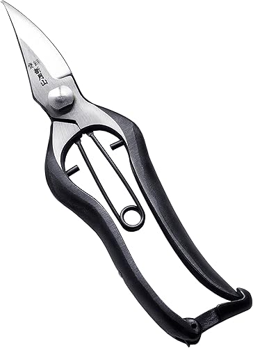 Tijeras de podar japonesas para jardinería de 7 pulgadas, podadoras de derivación profesionales multiusos, hoja de acero al carbono japonés forjado