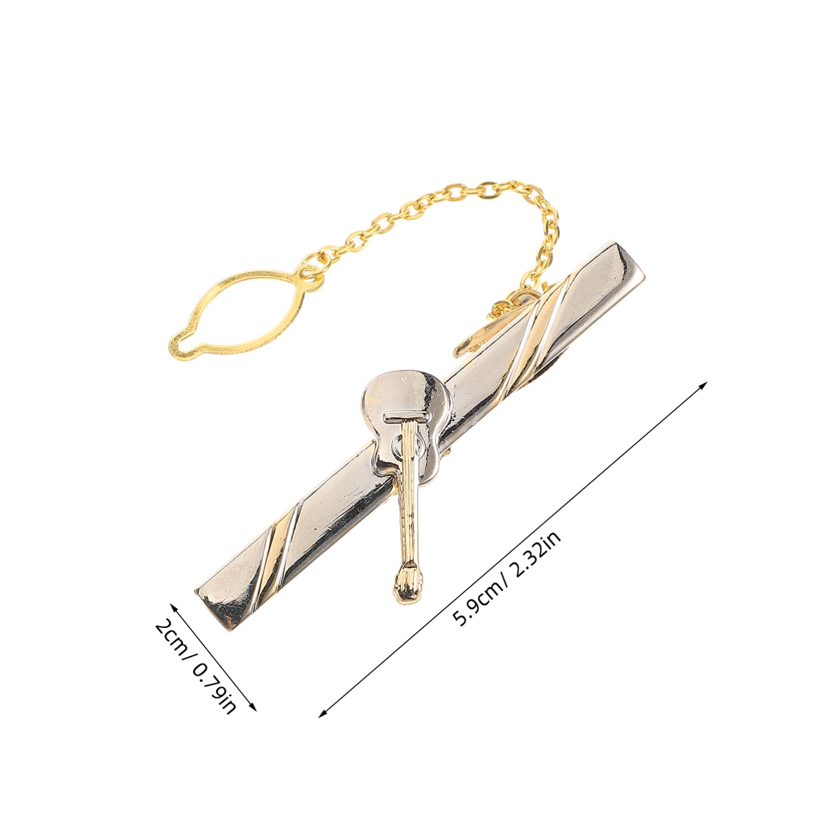 BESPORTBLE Stylish Musical Note and Guitar Tie Clip for Weddings Concerts and Events Elegant Copper Accessory for Music Teachers and Performers Keeps Ties Neat and Secure