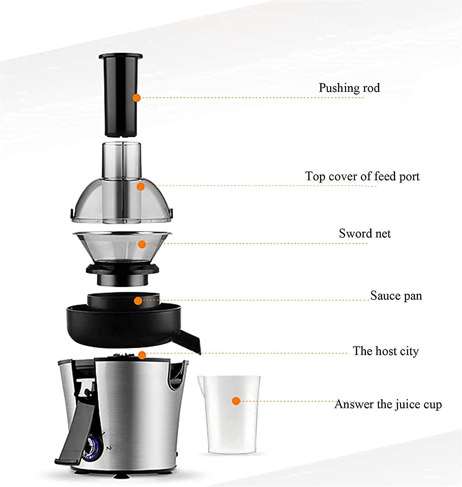 Macchine per spremitura, Macchina per spremitura, Macchina centrifuga per spremitura, per Frutta e Verdura Intera Facile da Pulire