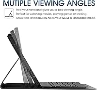 Vista 4 de Funda de teclado para tableta Xiaomi Pad 6/Pad 6 Pro de 11 pulgadas 2023, cubierta delgada de poliuretano con teclado Bluetooth inalámbrico