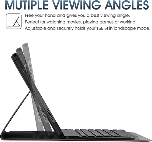 Miniatura 4 de Funda de teclado para tableta Xiaomi Pad 6Pad 6 Pro de 11 pulgadas 2023, cubierta delgada de poliuretano con teclado Bluetooth inalámbrico