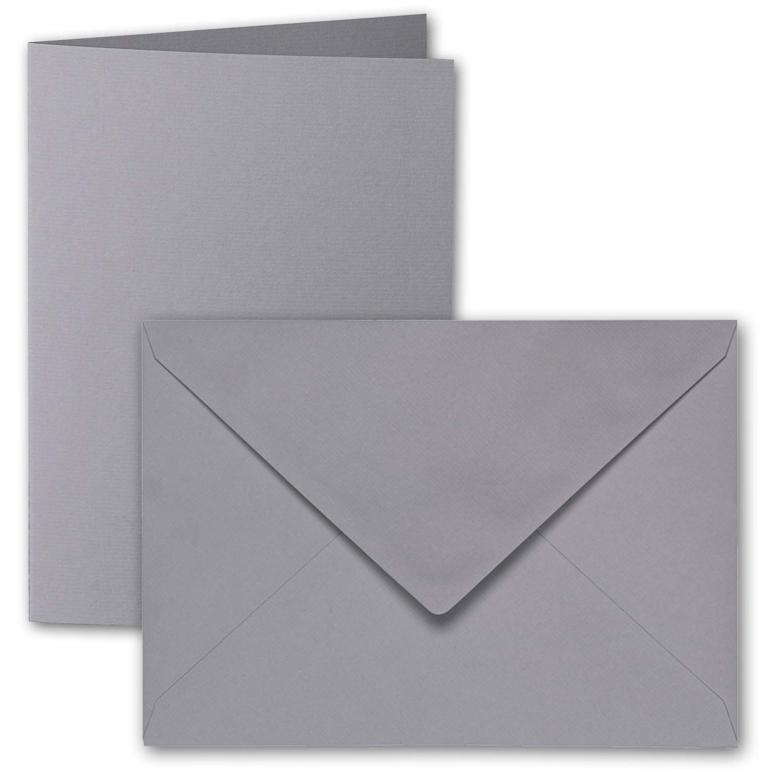 ARTOZ - Set di 75 biglietti pieghevoli DIN B6, con buste, 120 x 169 mm, fogli bianchi con buste per lettere, 220 g/m²