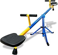Stargo 360 Swivel Teeter Totter Seesaw for Toddlers 2-5 & Kids 4-12, Expandable Indoor Outdoor Playground Toy