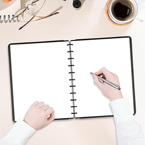 Miniatura 7 de Papel de repuesto en blanco tamaño carta, papel blanco con 11 discos, 100 hojas200 páginas, papel blanco TUL de 3.53 ozm, 8.5 x 11 pulgadas