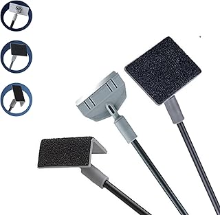 Fish Tank Cleaner Kit 3 in 1, Aquarium Glass Cleaner Fish Tank Glass Cleaner, Fish Tank Aquarium Cleaning Kit Triangle Sponge Brush, Algae Scraper, Right Angle Brush for Fish Tank Maintenance (3 in 1)