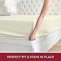 Vista 5 de Mellanni California King Fitted Sheet - Iconic Collection Bedding Sheets with up to 16 inch Deep Pocket - Soft & Cooling - Fade & Stain Resistant