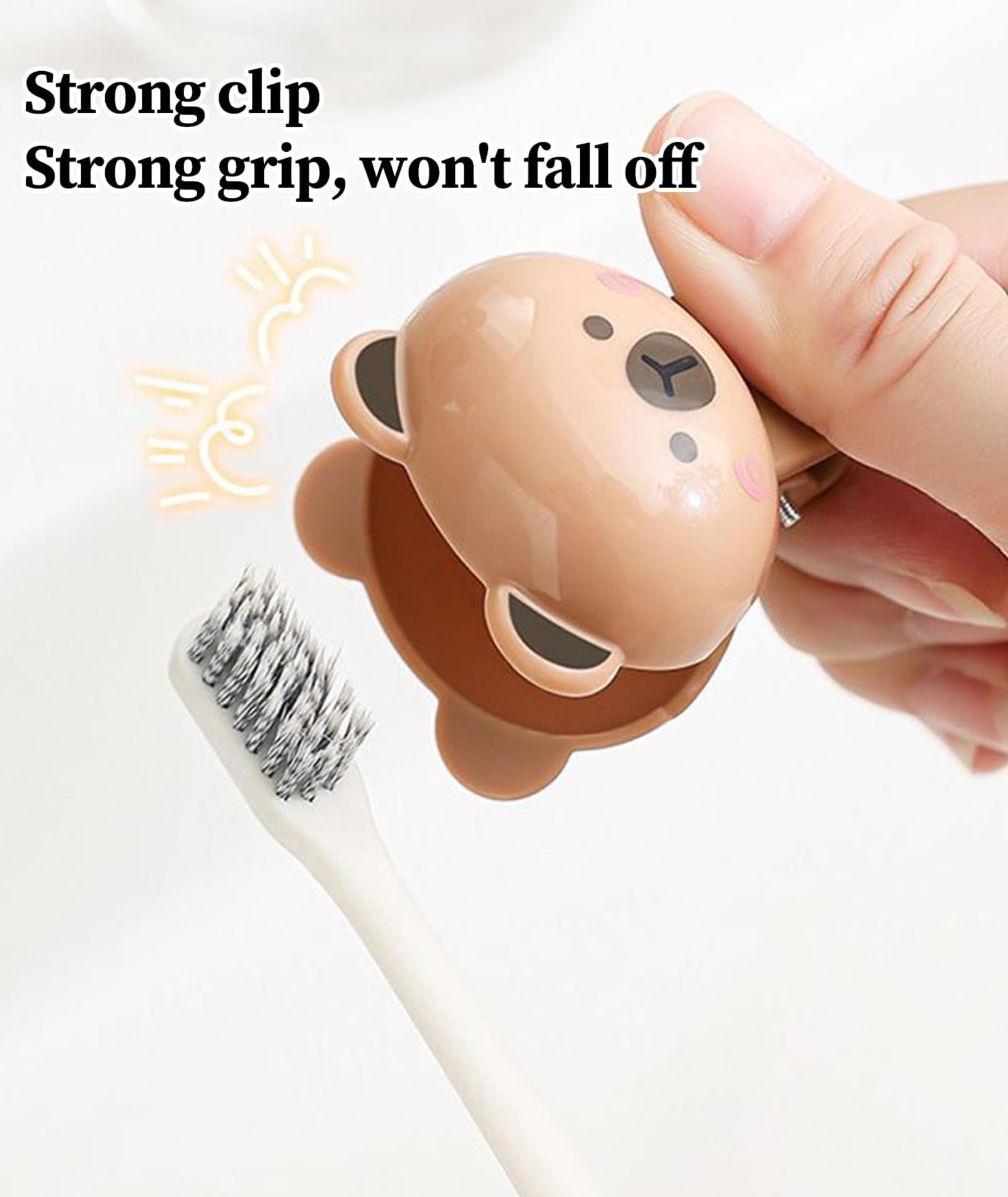 Zbdroxygen 4Pcs Animal Toothbrush Cover Case, Travel-Friendly Tooth Brush Cap Cover with Breathable Design, Cute Animal-Themed Toothbrush Cover for Families and Travel 3