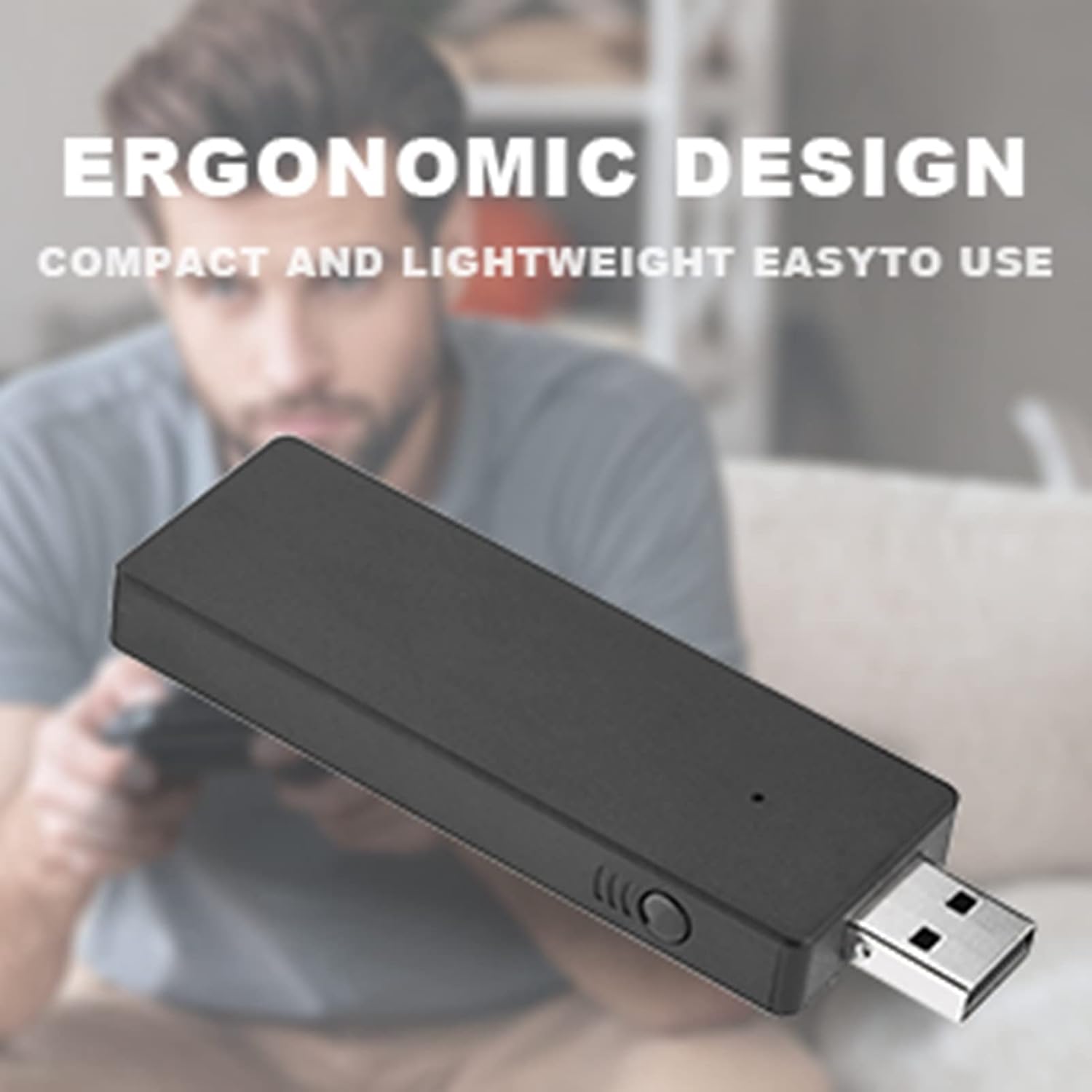 USB Bluetooth Adapter for Works for 10, Dongle Receiver Driver, Compatible with Desktop Laptop Mouse Keyboard Headsets