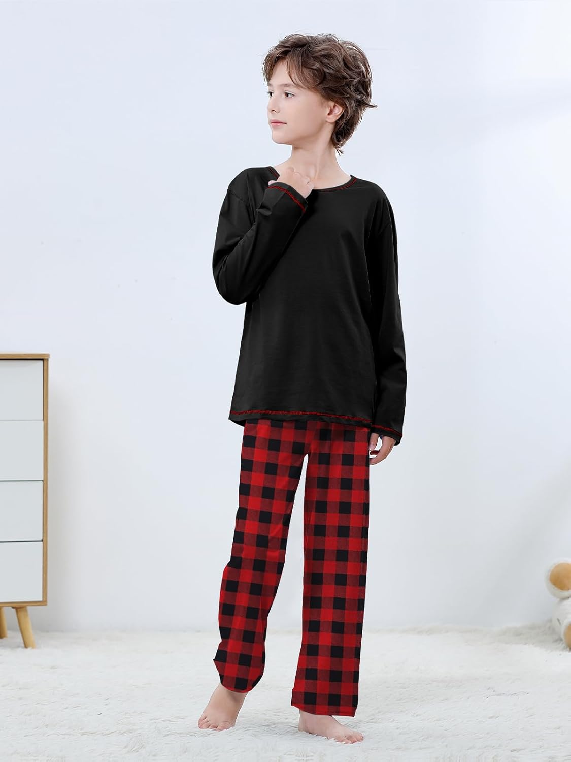 Umeyda Kids Pjs Boy Pajama Little boy Sleepwear Cotton Soft Fabric For Children Clothes for Ages 4-12 - Image 4