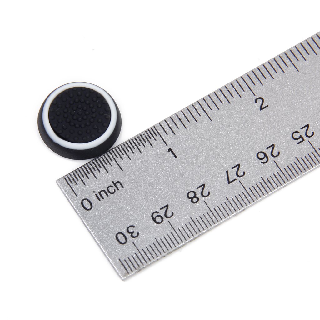 Dovewill Joystick Dust Dirt Protection Replacement Accessory Silicone Cap Button Covers For Sony PlayStation 4 PS4 PS3 PS2 Controller Pack of 2 Black+White