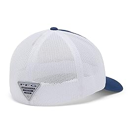 Columbia Unisex PFG Fish Flag Mesh Ball Cap - Mid, Carbon/White/Cool Green, Large/X-Large