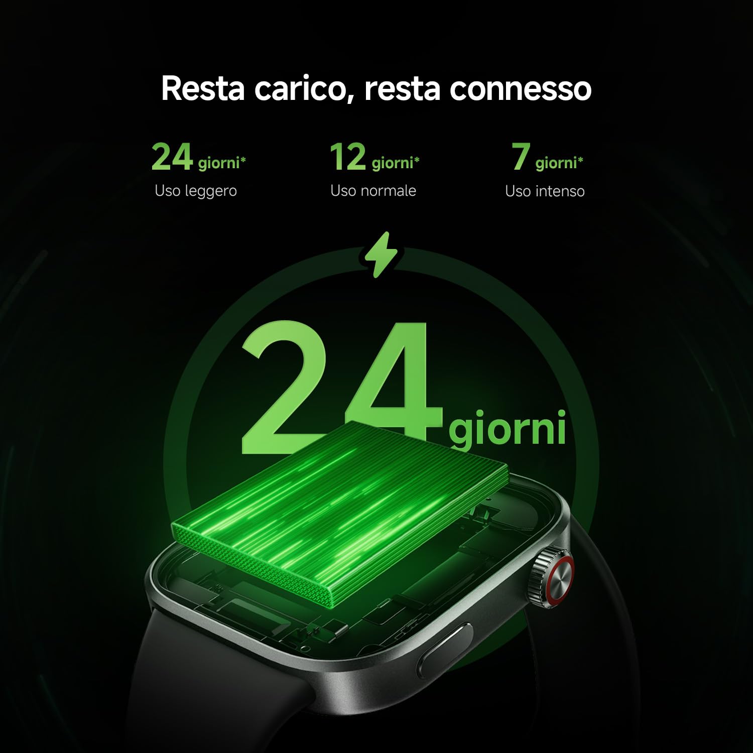 XIAOMI Redmi Watch 6, Smartwatch Uomo Donna, Activity Tracker AMOLED 2.07'' con Monitoraggio di Frequenza Cardiaca, 150+ modalità sportive, Autonomia 24 giorno, 5ATM, GPS, Android&iOS, Nero