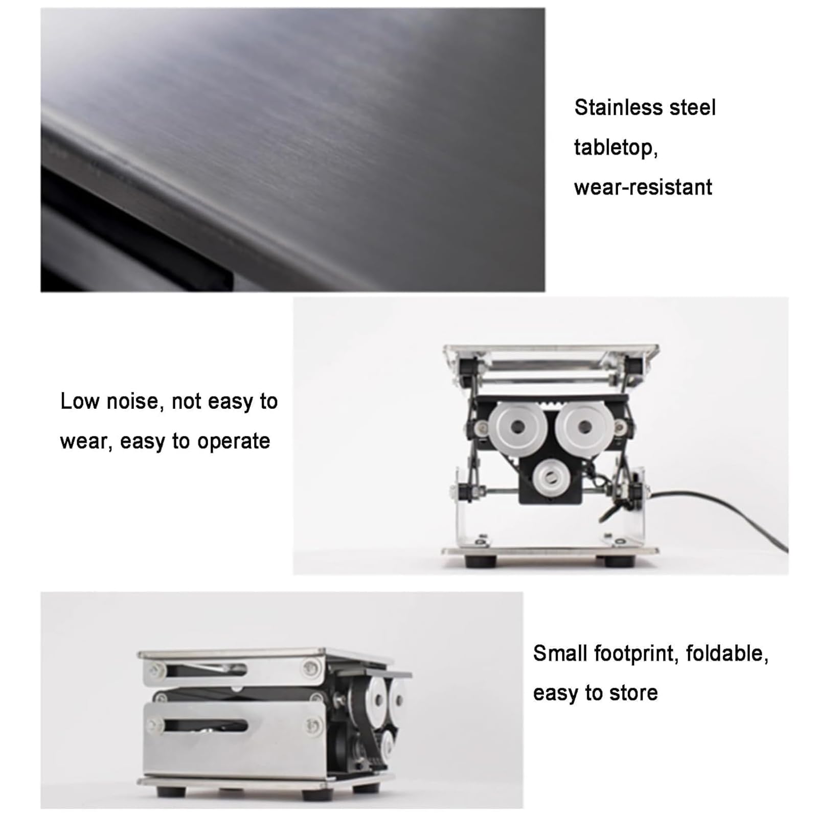 Mesa elevadora eléctrica, plataforma de elevación ajustable en altura, capacidad de 10 kg, control remoto, acero inoxidable duradero, perfecta para experimentos y manipulación de materiales