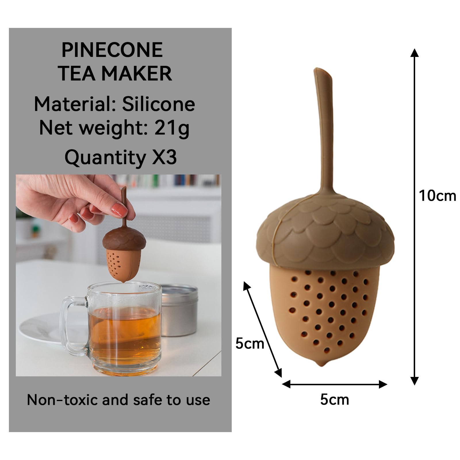 2 Infuseurs à Thé En Silicone - Forme Baleine Et Dinosaure - Pour Thé En Vrac - Lavables Et Réutilisables
