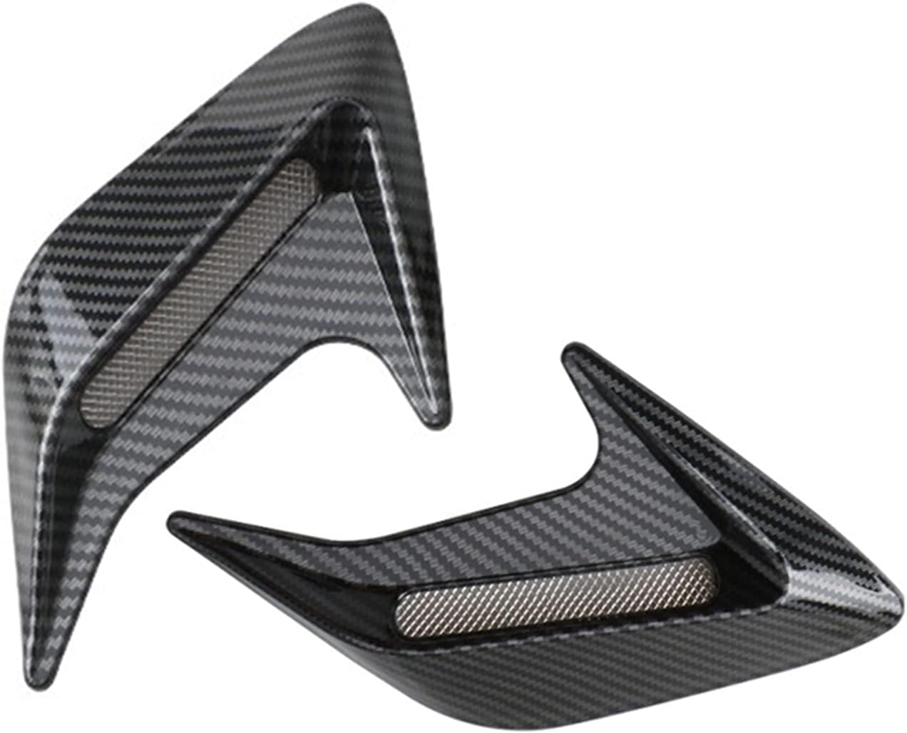 2-Piece Universal Car Vent Grille Cover Decorative Air Flow Intake ABS Plastic Car Air Flow Sticker Adhesive Side Vent Fender Intake for Cars (Color Name: Design B2)
