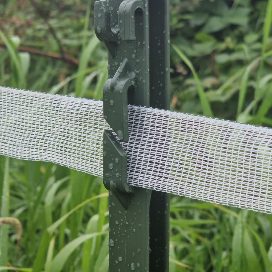 Poly Post - Valla eléctrica (88 cm, plástico), Color Verde